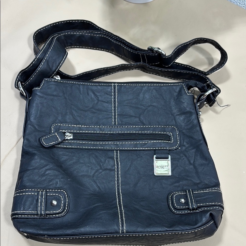 Rosetti Black Crossbody Bag with Stitching​​